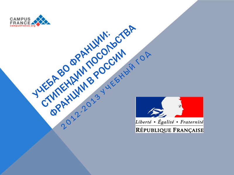 Учеба во Франции:  стипендии Посольства Франции в России 2012-2013 учебный год